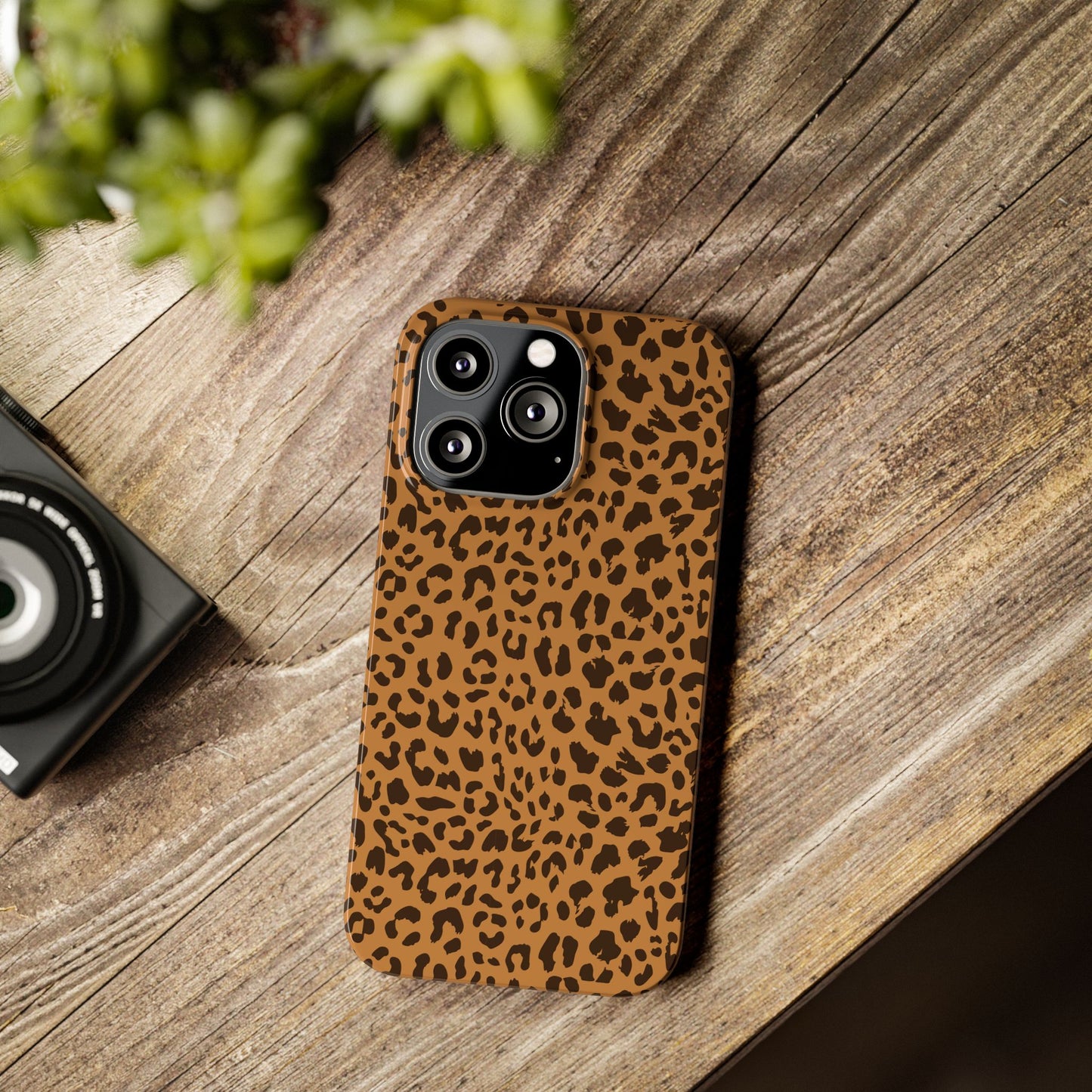 Sleek Leopard Print Slim Phone Case - Stylish & Durable Protection