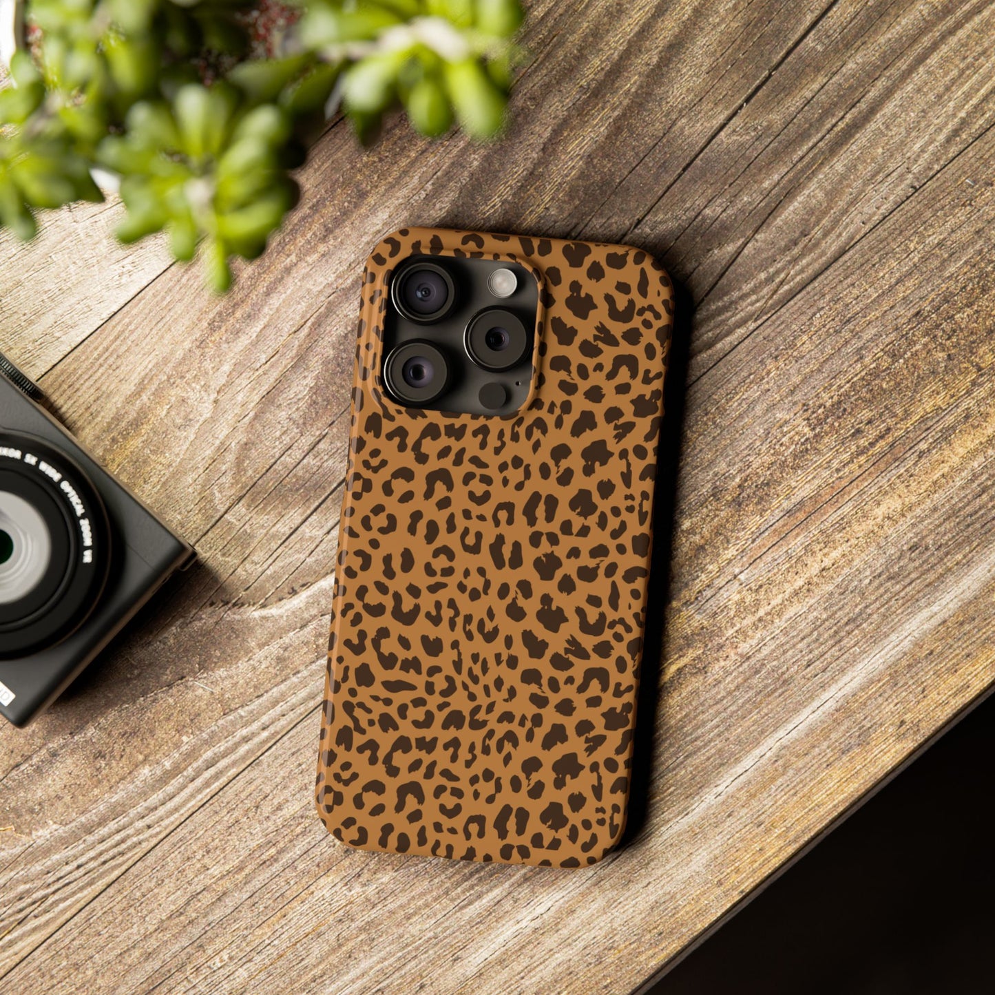 Sleek Leopard Print Slim Phone Case - Stylish & Durable Protection