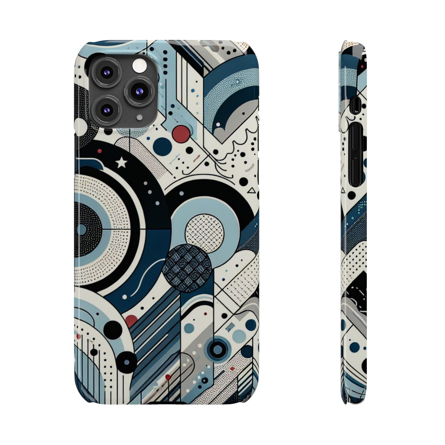 Stylish Geometric Slim Phone Case - Modern Abstract Design