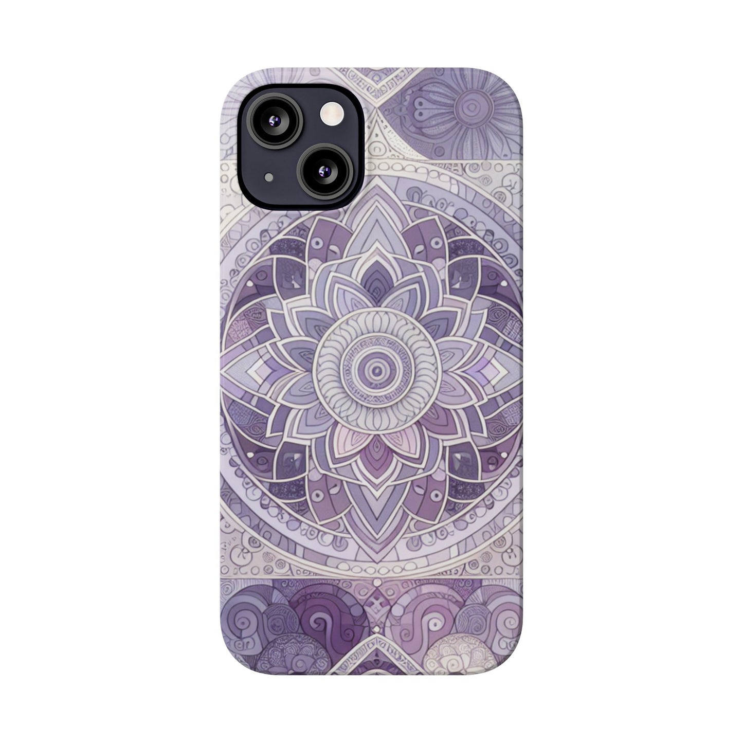 Elegant Mandala Slim Phone Case – Purple Harmony Design