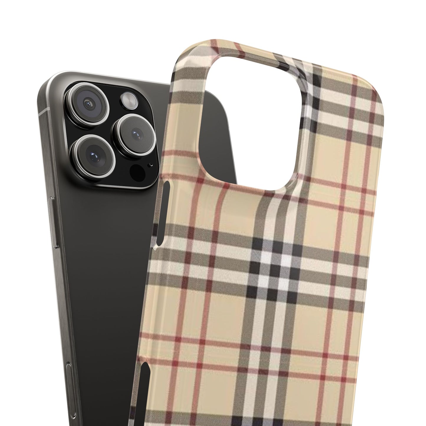 Classic Plaid Slim Phone Case - Stylish and Durable Protective Cover