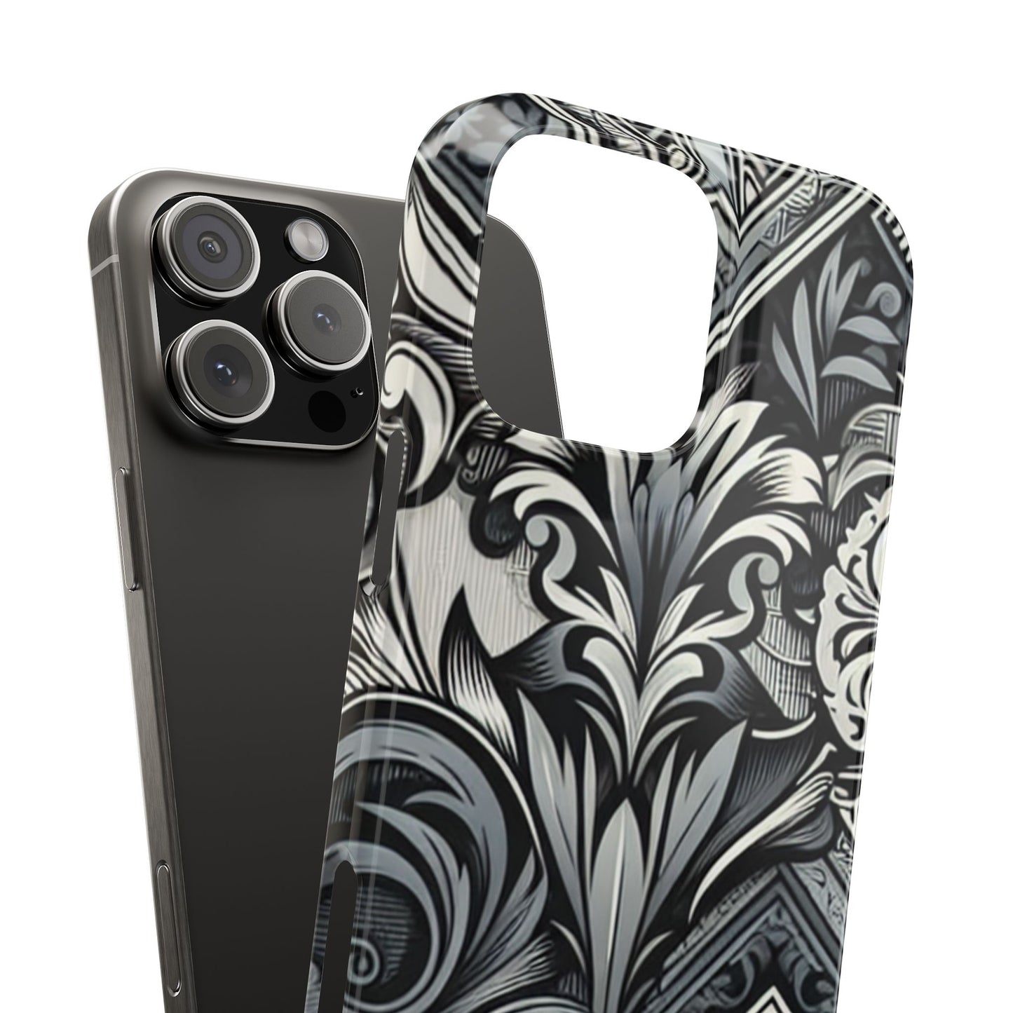 Elegant Floral Slim Phone Case - Stylish Protection for Modern Aesthetics