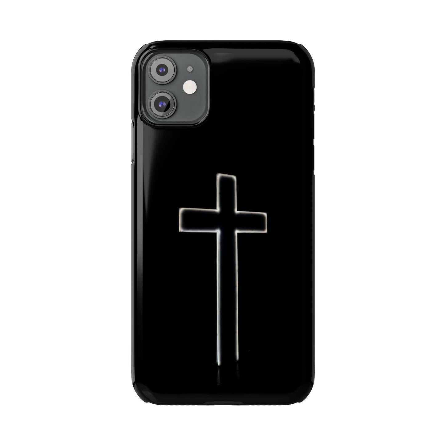 Inspirational Slim Phone Case with Cross Design