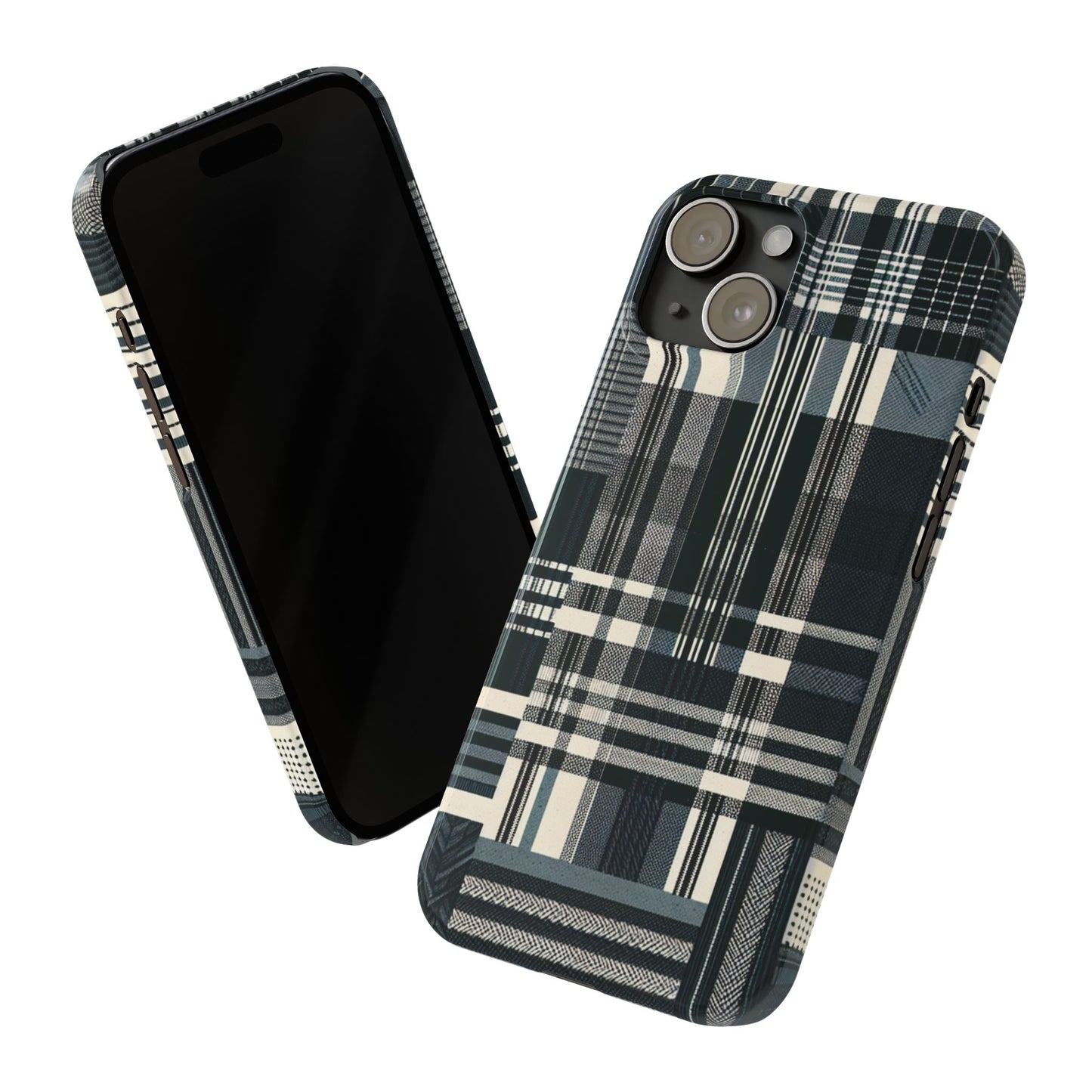 Chic Black and White Slim Phone Case - Stylish Protection for Your Device