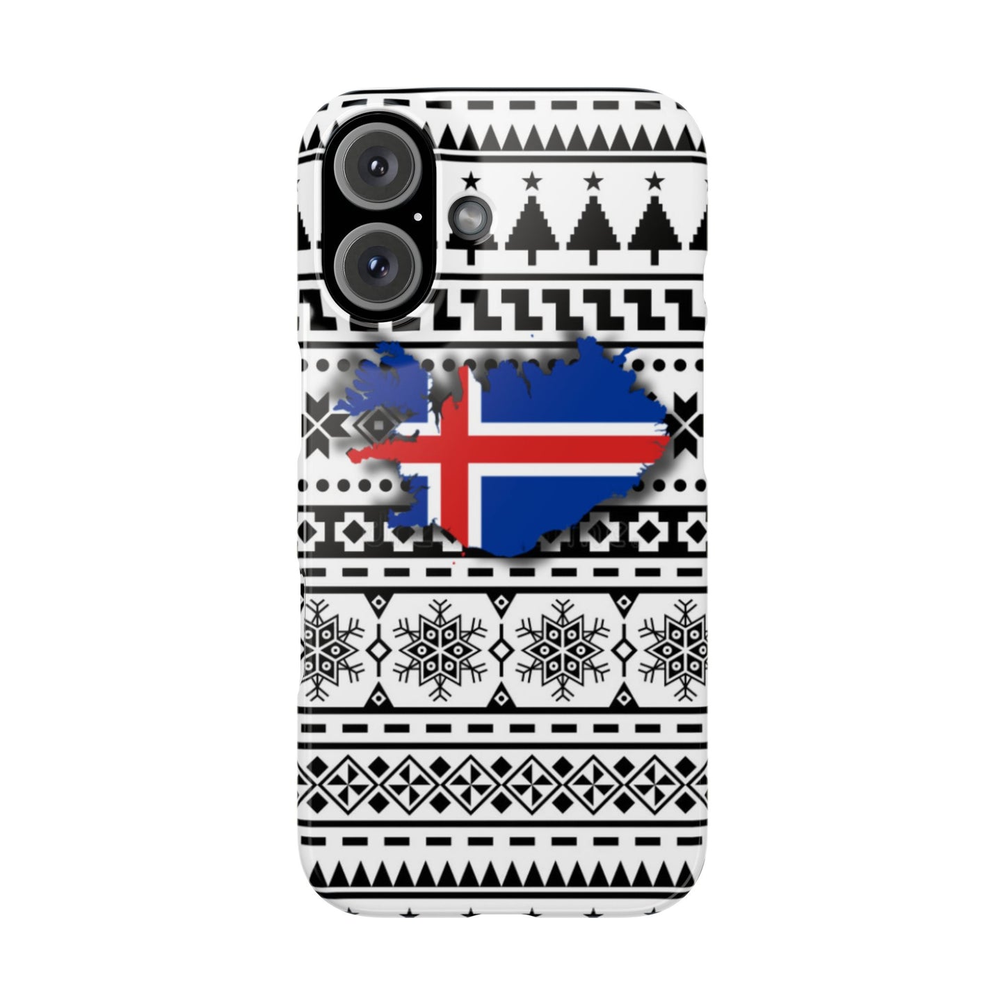 Icelandic Knit Pattern Slim Phone Case | Holiday Gift for Travelers