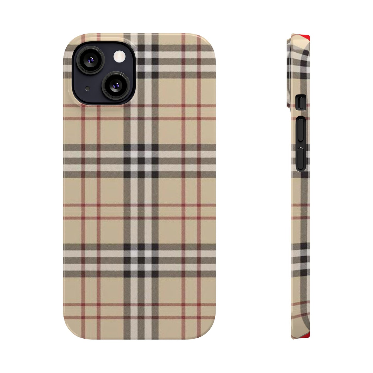 Classic Plaid Slim Phone Case - Stylish and Durable Protective Cover