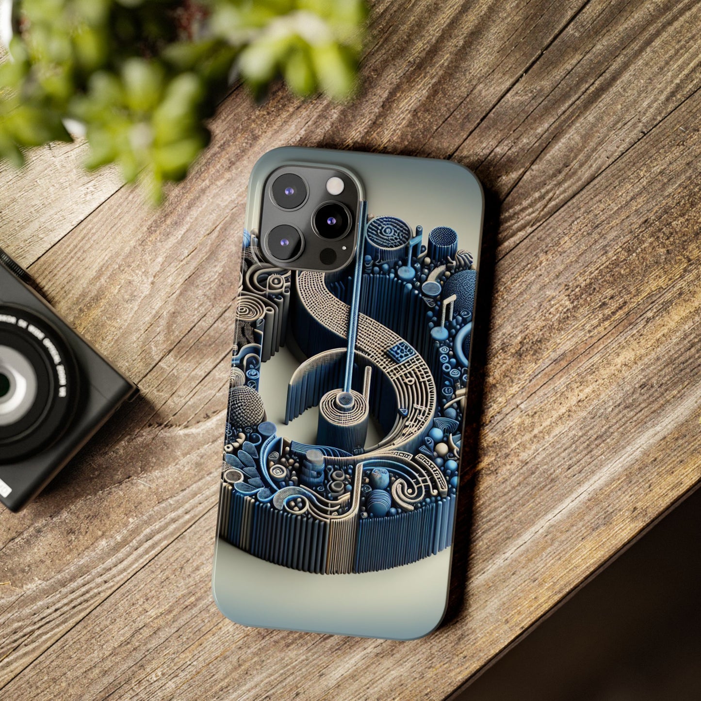 Abstract Musical Note Slim Phone Case - Modern Design for Music Lovers