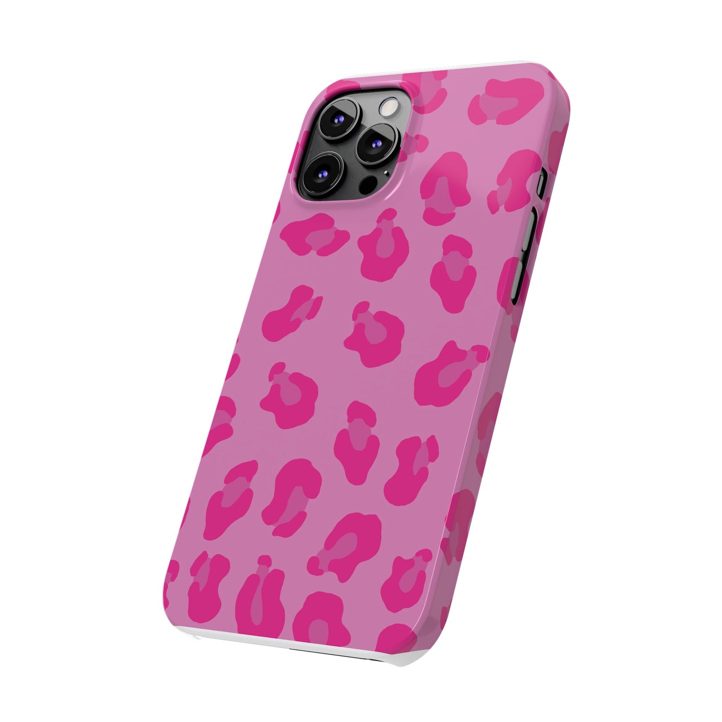 Pink Leopard Print Slim Phone Case - Stylish & Trendy Protection