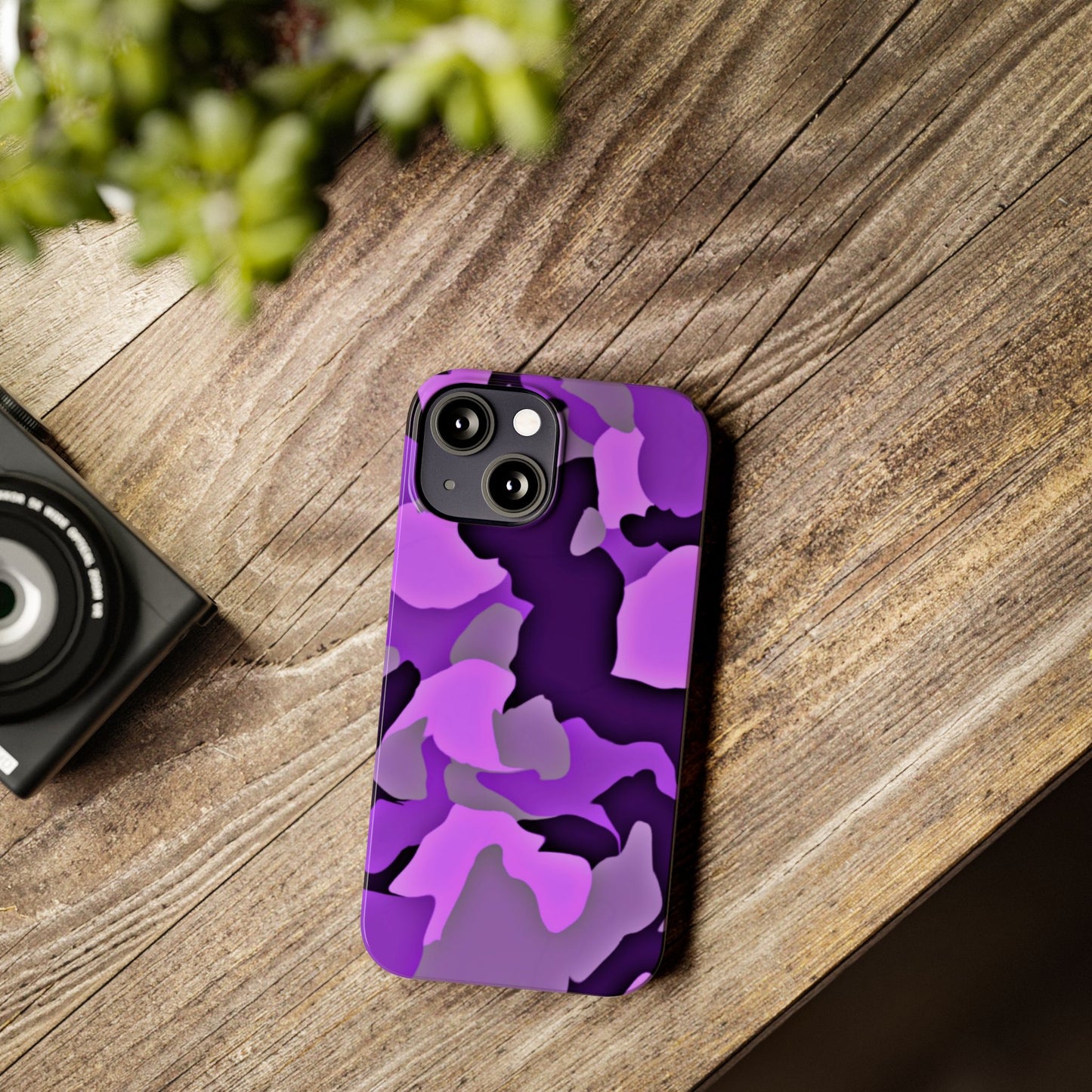 Colorful Purple Abstract Slim Phone Case - Stylish Mobile Accessory for Trendsetters