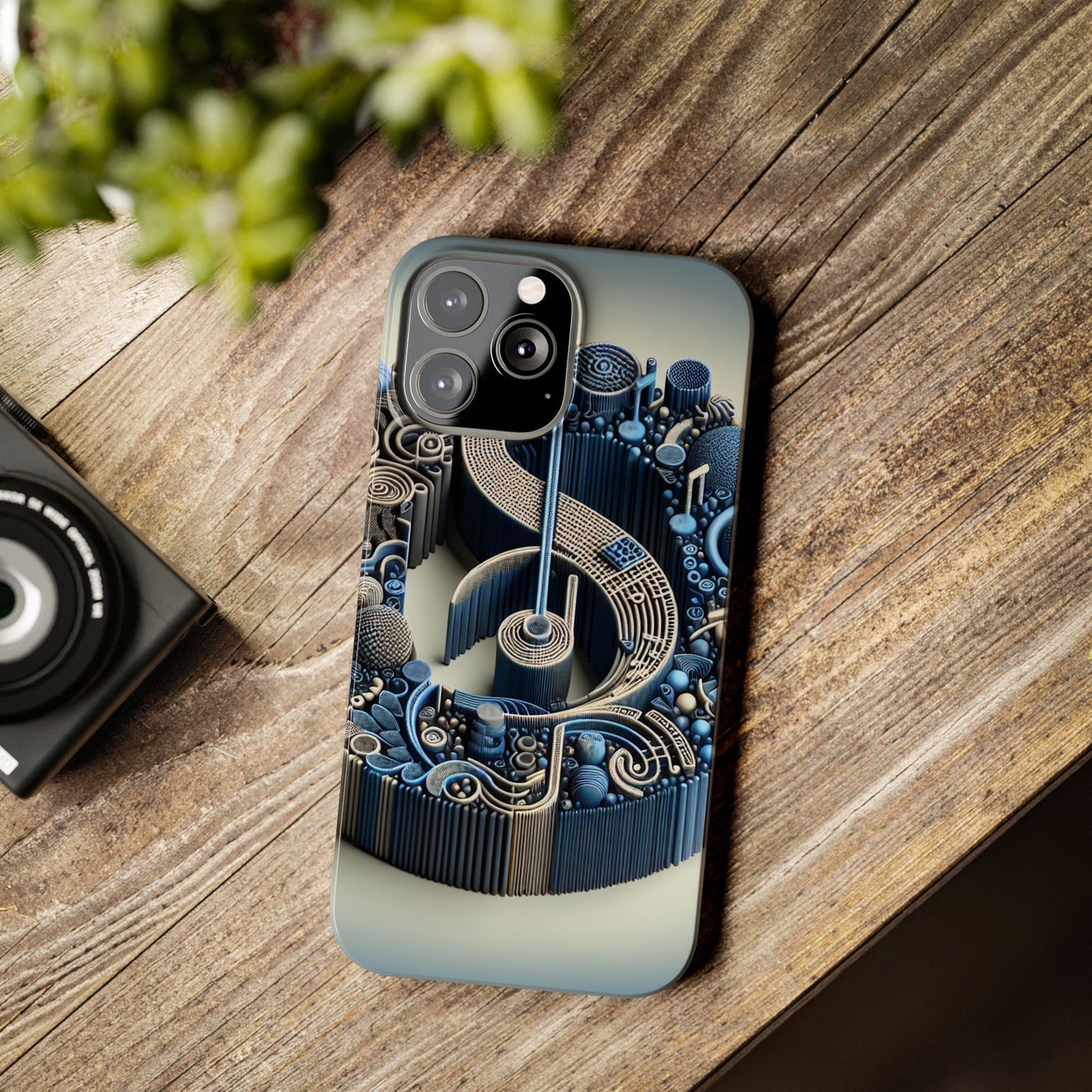 Abstract Musical Note Slim Phone Case - Modern Design for Music Lovers