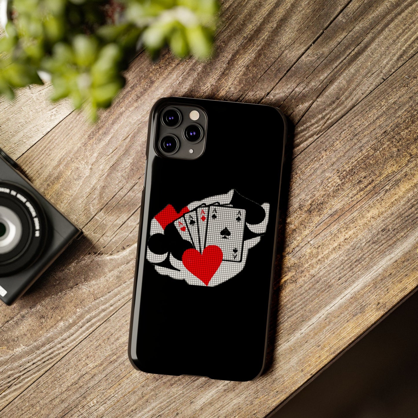 Stylish Slim Phone Case with Poker Design - Perfect for Gamers and Card Enthusiasts