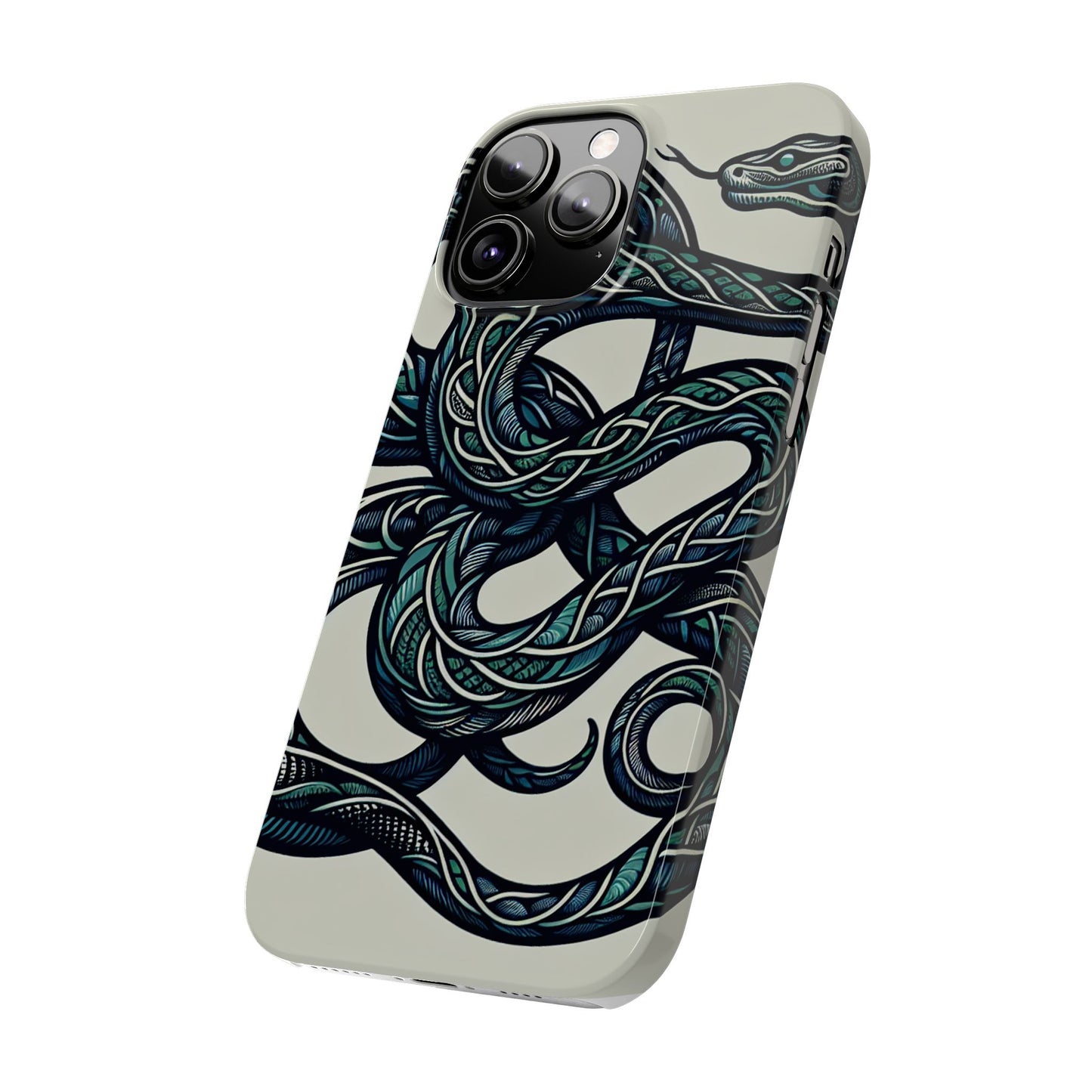 Artistic Snake Slim Phone Case - Unique Design for Nature Lovers