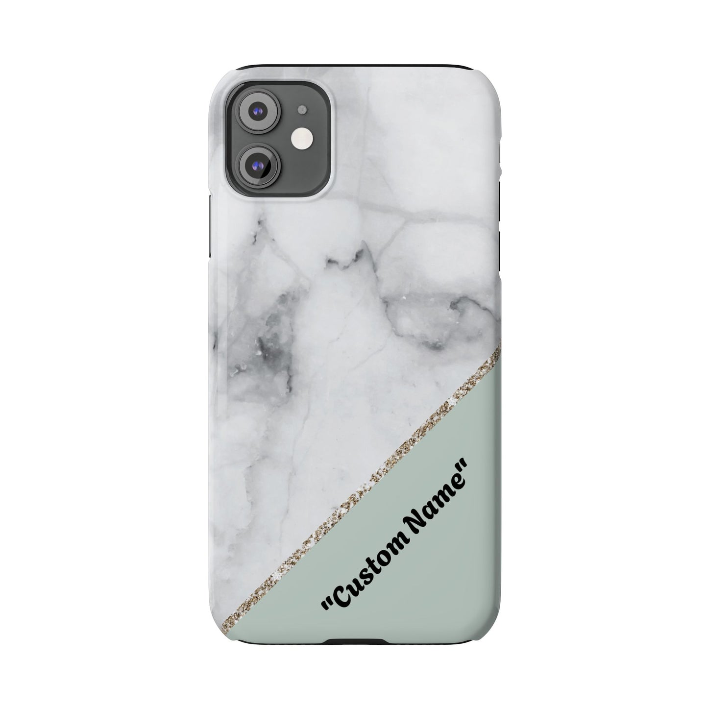 Custom Marble Slim Phone Case - Personalized Design for Trendy Protection