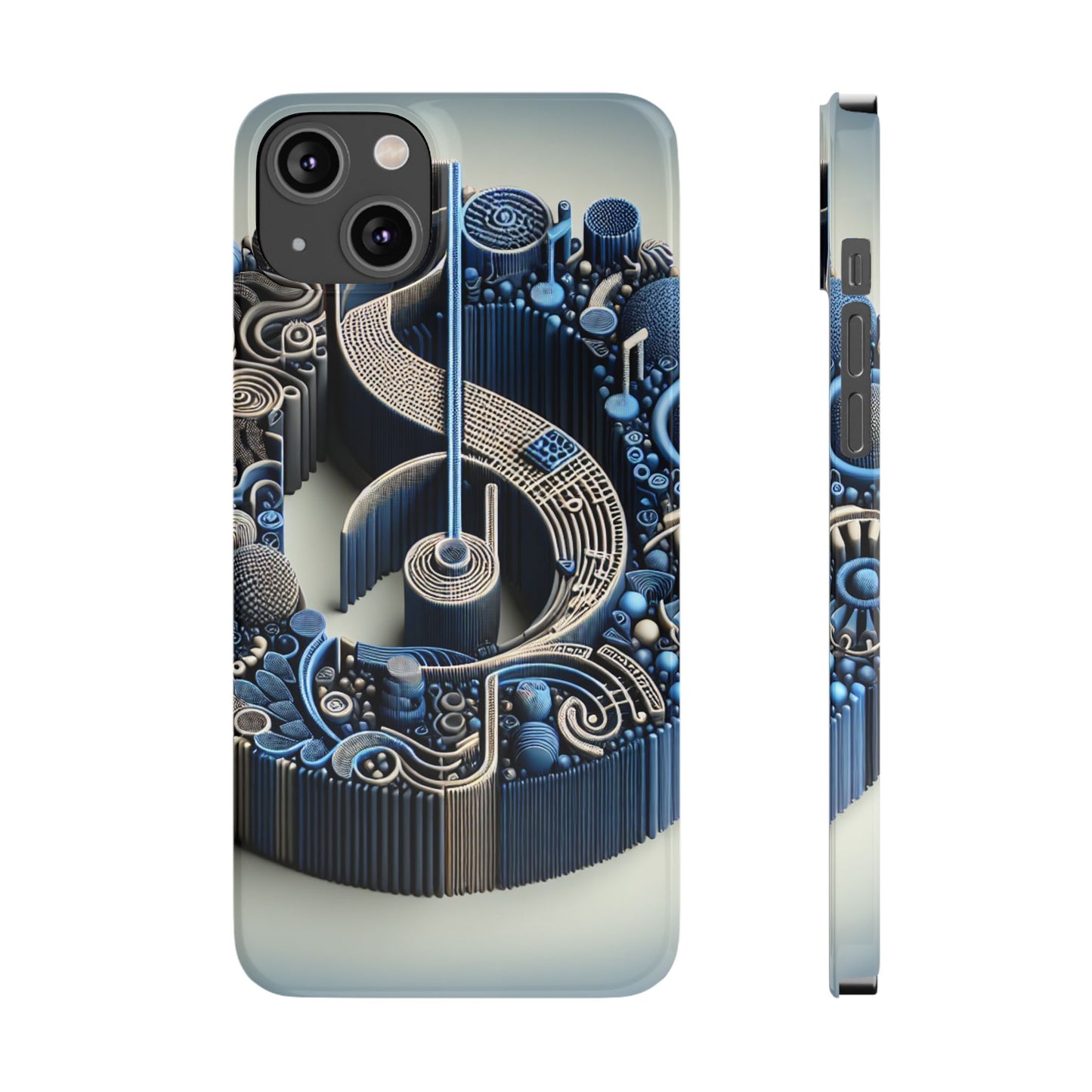 Abstract Musical Note Slim Phone Case - Modern Design for Music Lovers