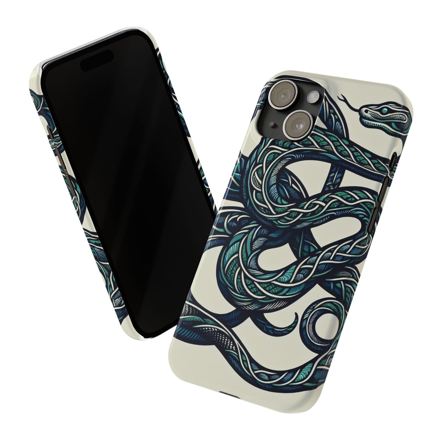 Artistic Snake Slim Phone Case - Unique Design for Nature Lovers