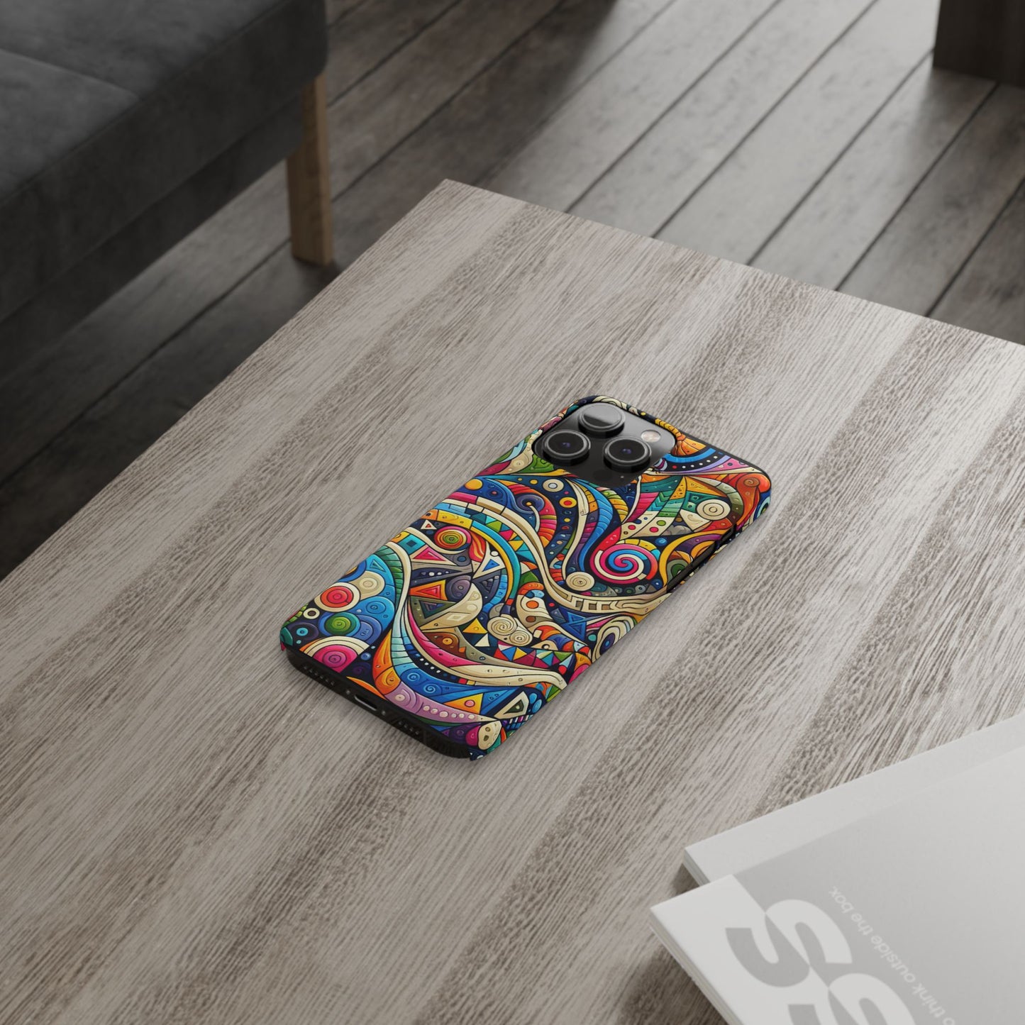 Colorful Abstract Slim Phone Case - Creative Art Design