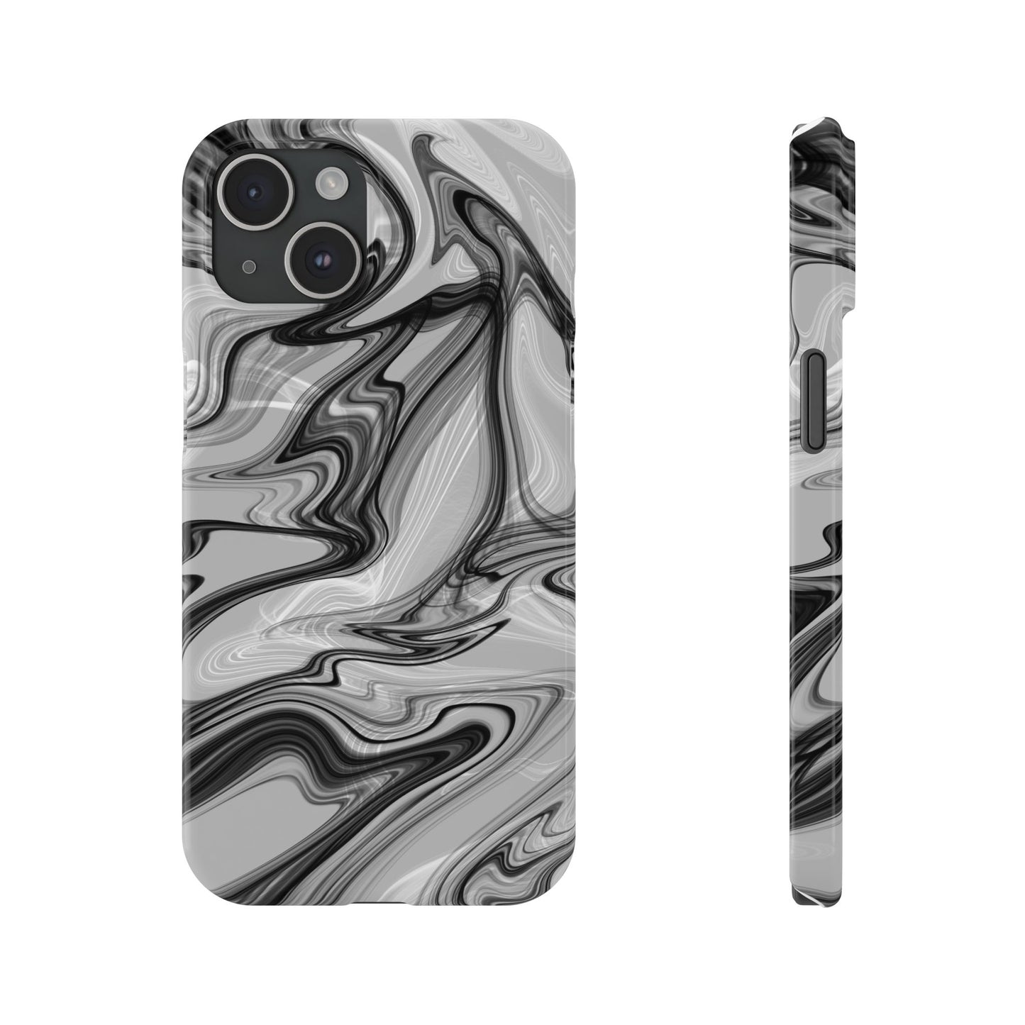 Stylish Black and Gray Abstract Slim Phone Case