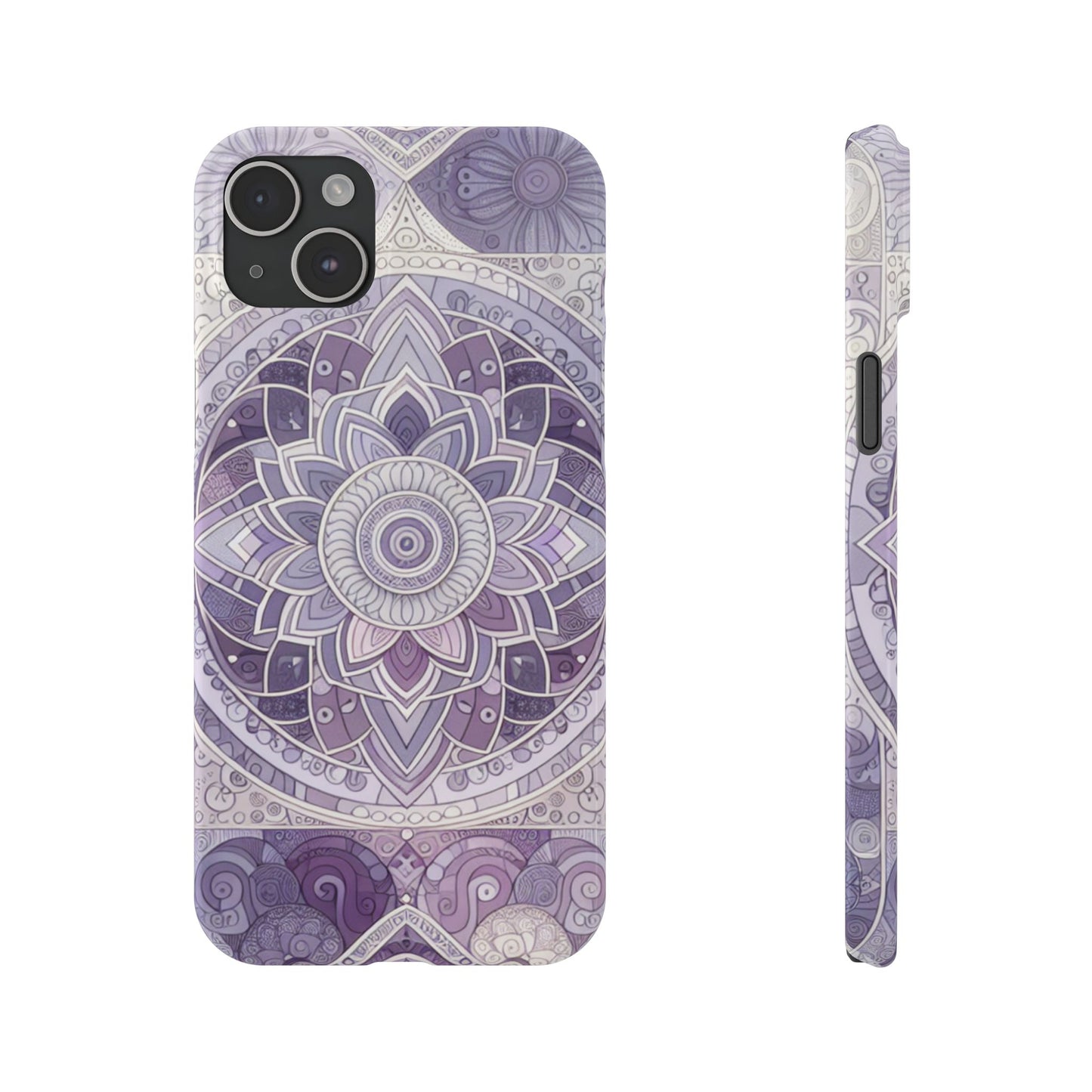 Elegant Mandala Slim Phone Case – Purple Harmony Design