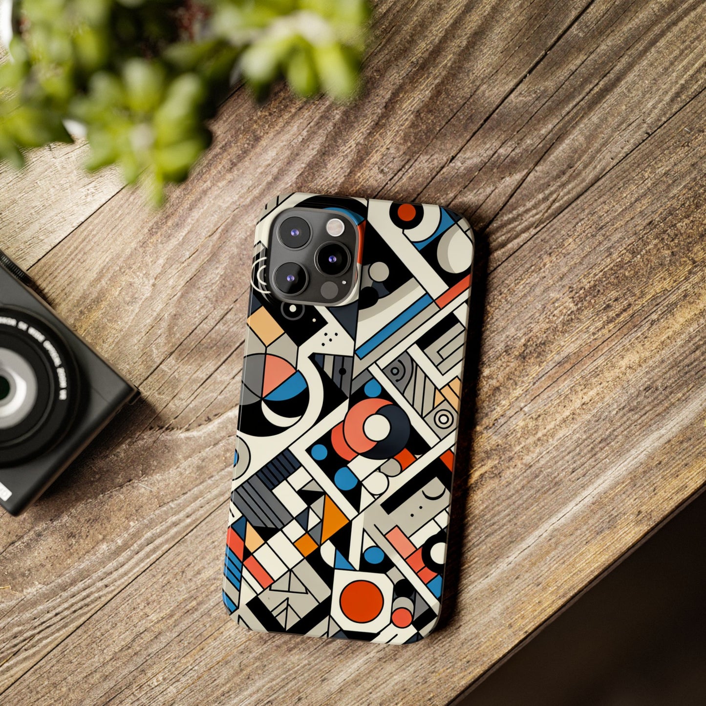 Modern Abstract Slim Phone Case - Colorful Geometric Design