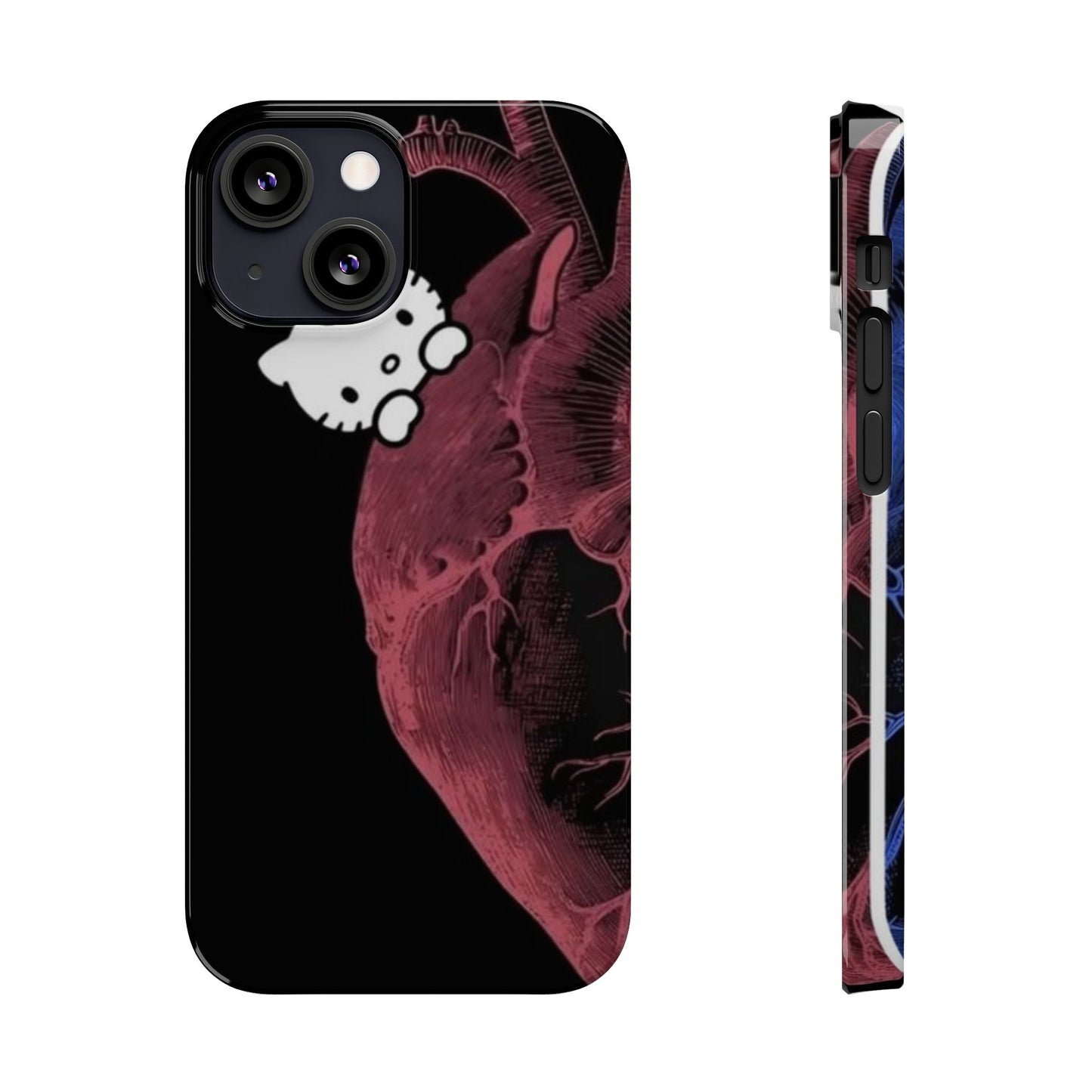 Cute Heartbeat Hello Kitty Slim Phone Case - Stylish Phone Cover for Cat Lovers