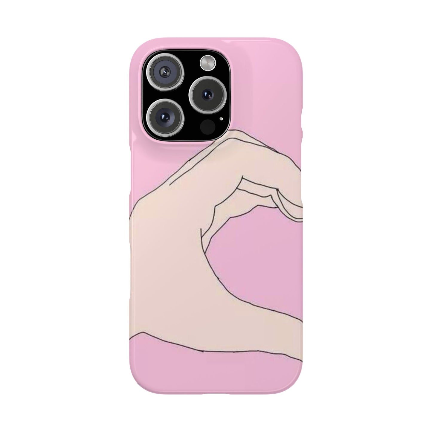 Cute Hand Heart Slim Phone Case - Stylish and Unique Phone Accessory