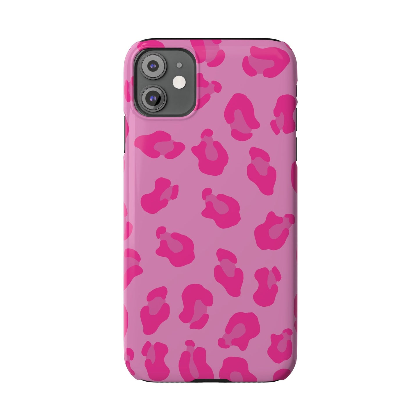 Pink Leopard Print Slim Phone Case - Stylish & Trendy Protection