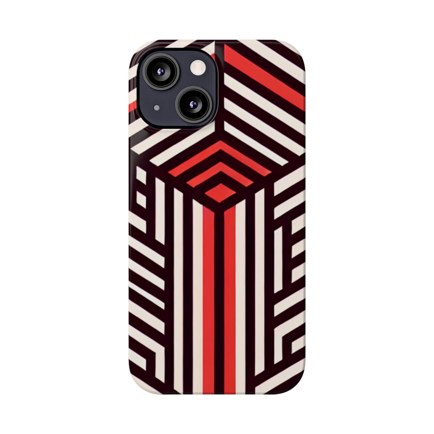 Geometric Slim Phone Case - Modern Abstract Design for Minimalist Style