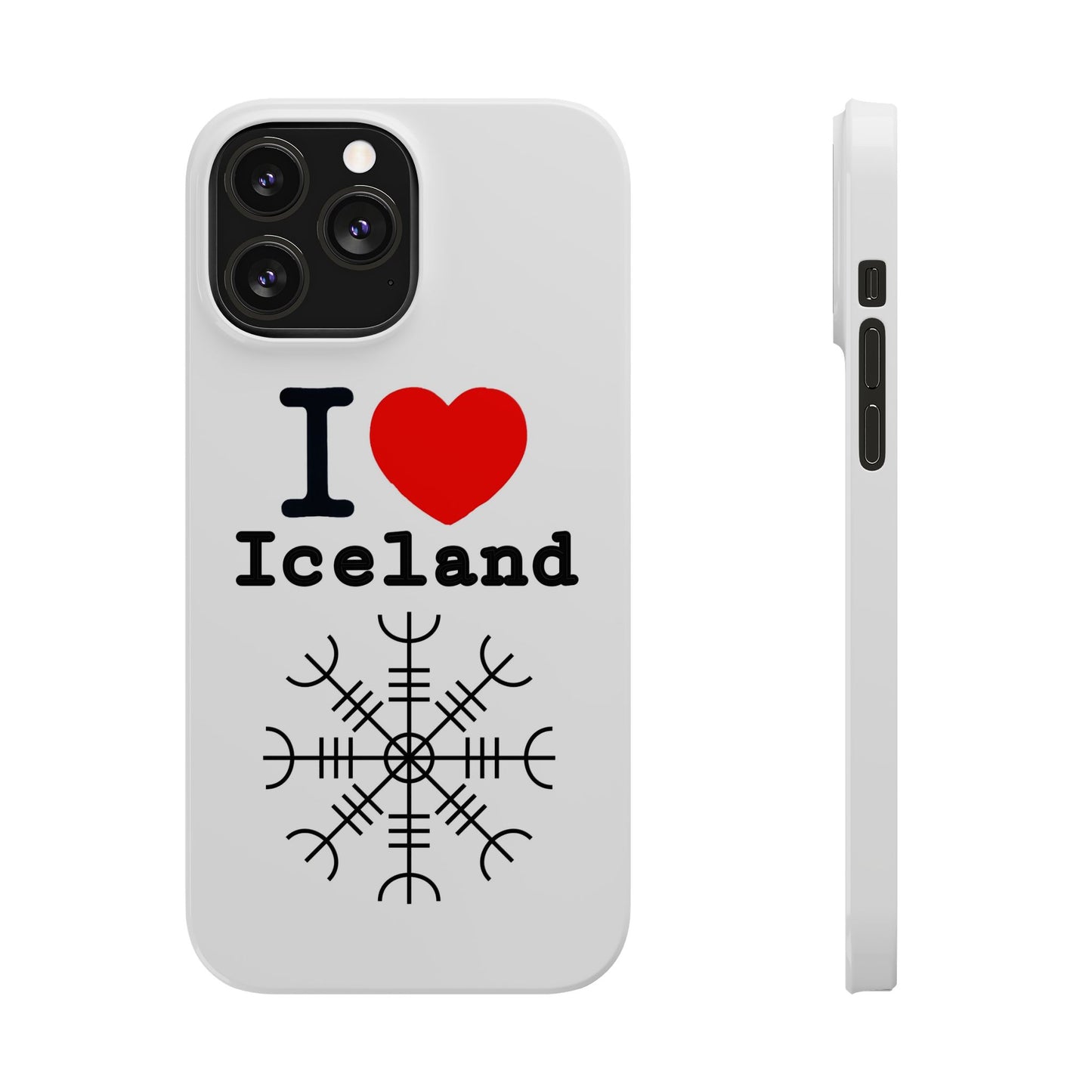 I Love Iceland Slim Phone Case - Stylish & Unique Design for Travelers