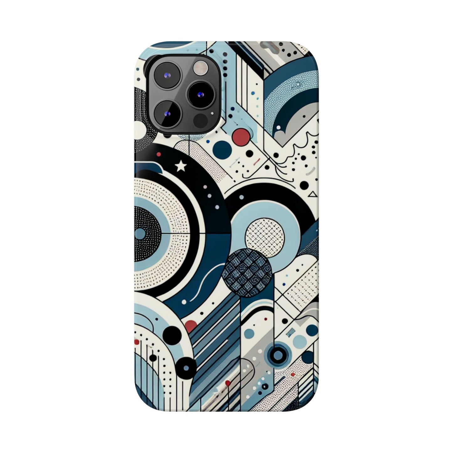 Stylish Geometric Slim Phone Case - Modern Abstract Design