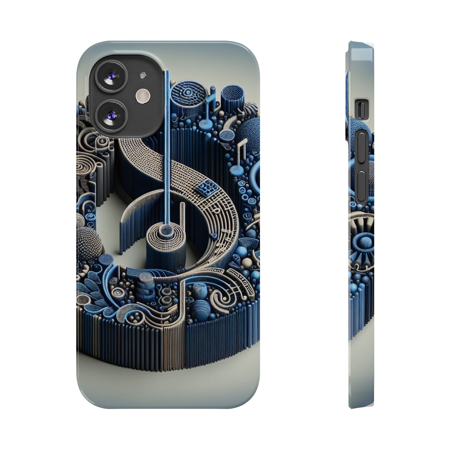 Abstract Musical Note Slim Phone Case - Modern Design for Music Lovers