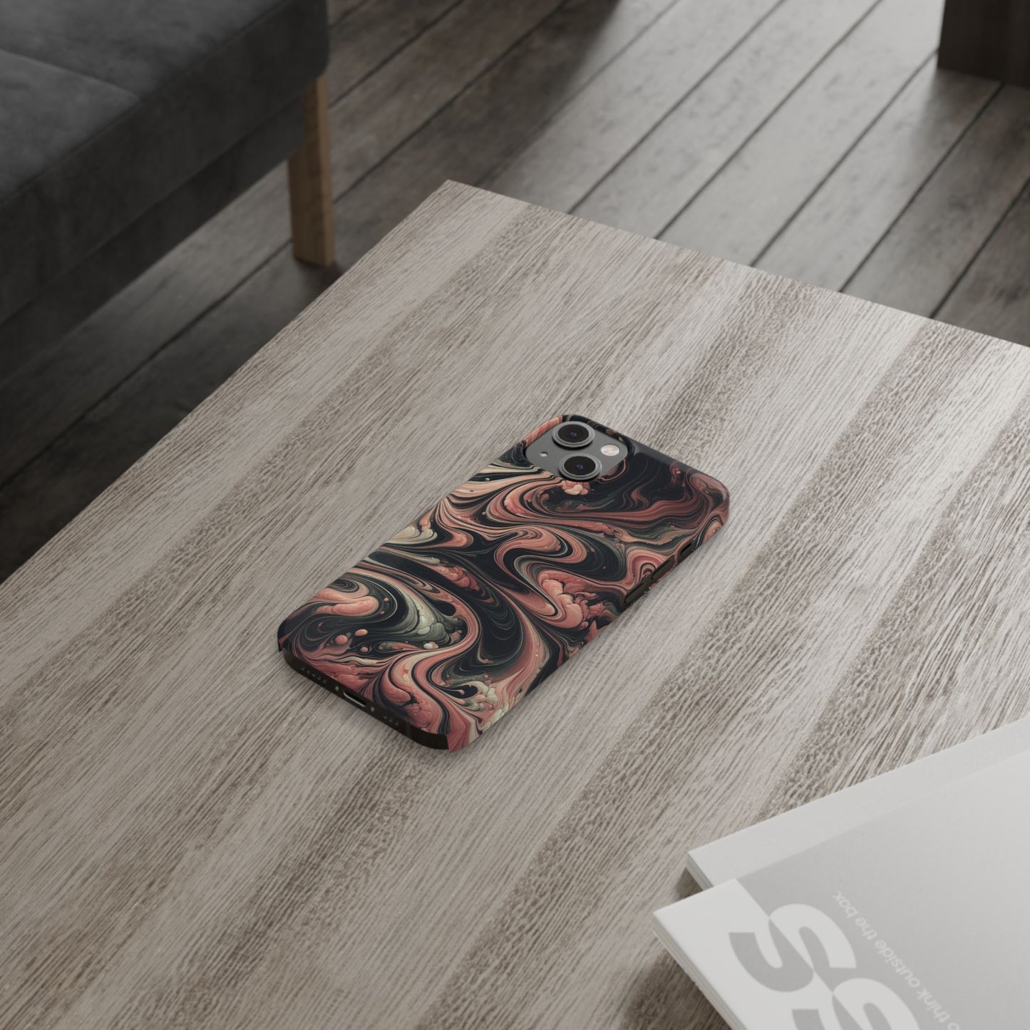 "Trending" Pink Marble design - iPhone case