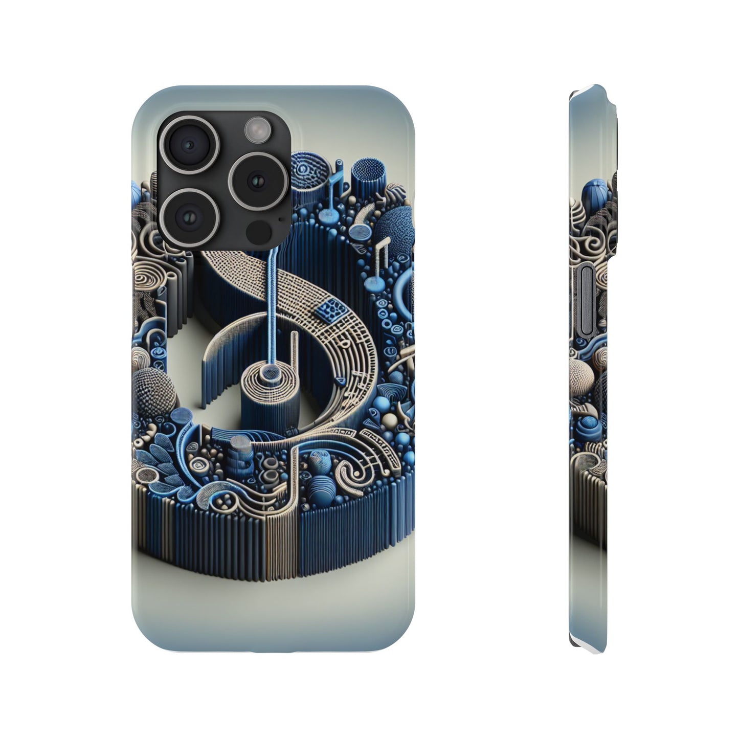 Abstract Musical Note Slim Phone Case - Modern Design for Music Lovers