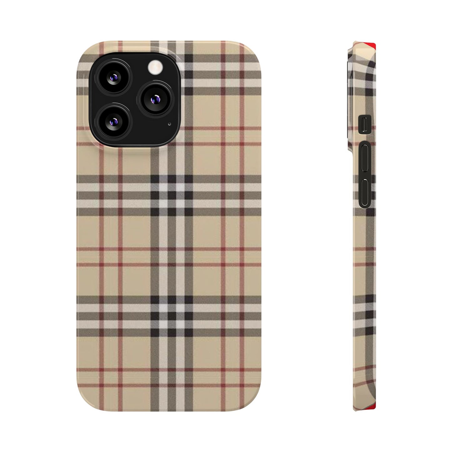 Classic Plaid Slim Phone Case - Stylish and Durable Protective Cover