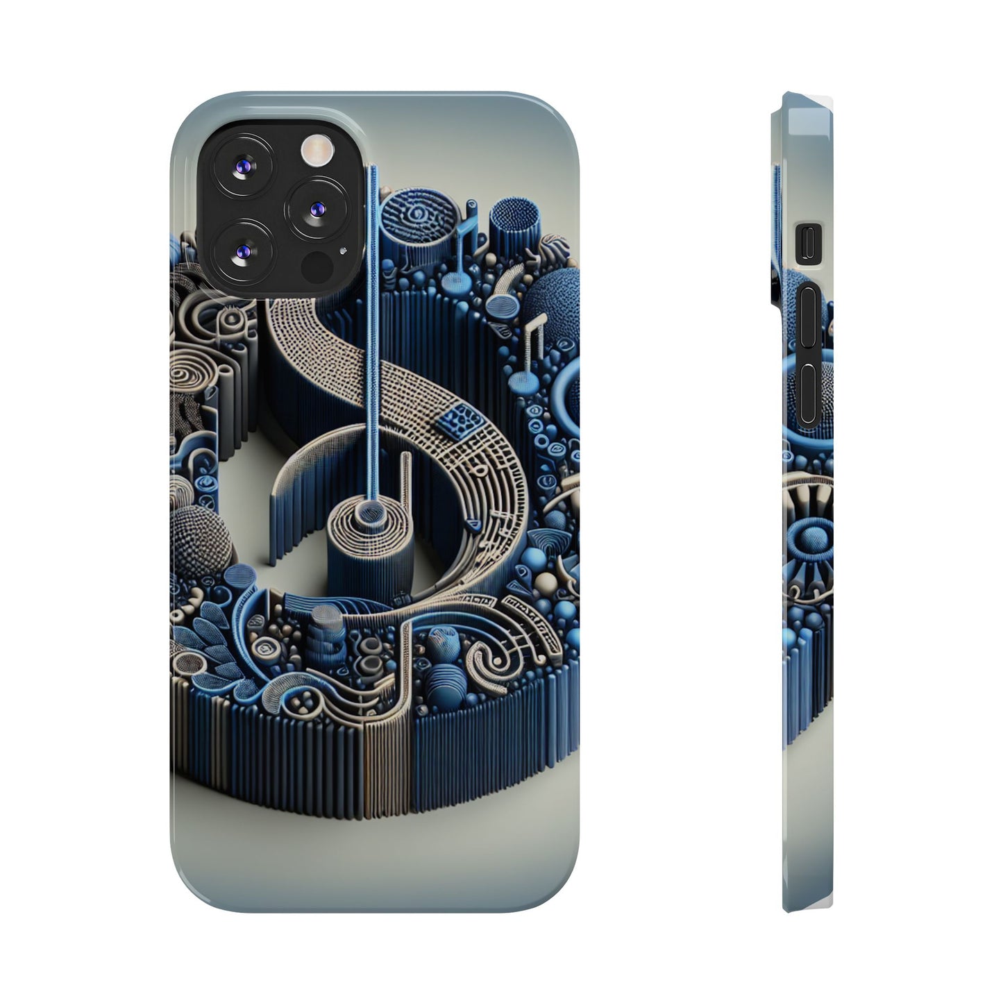 Abstract Musical Note Slim Phone Case - Modern Design for Music Lovers