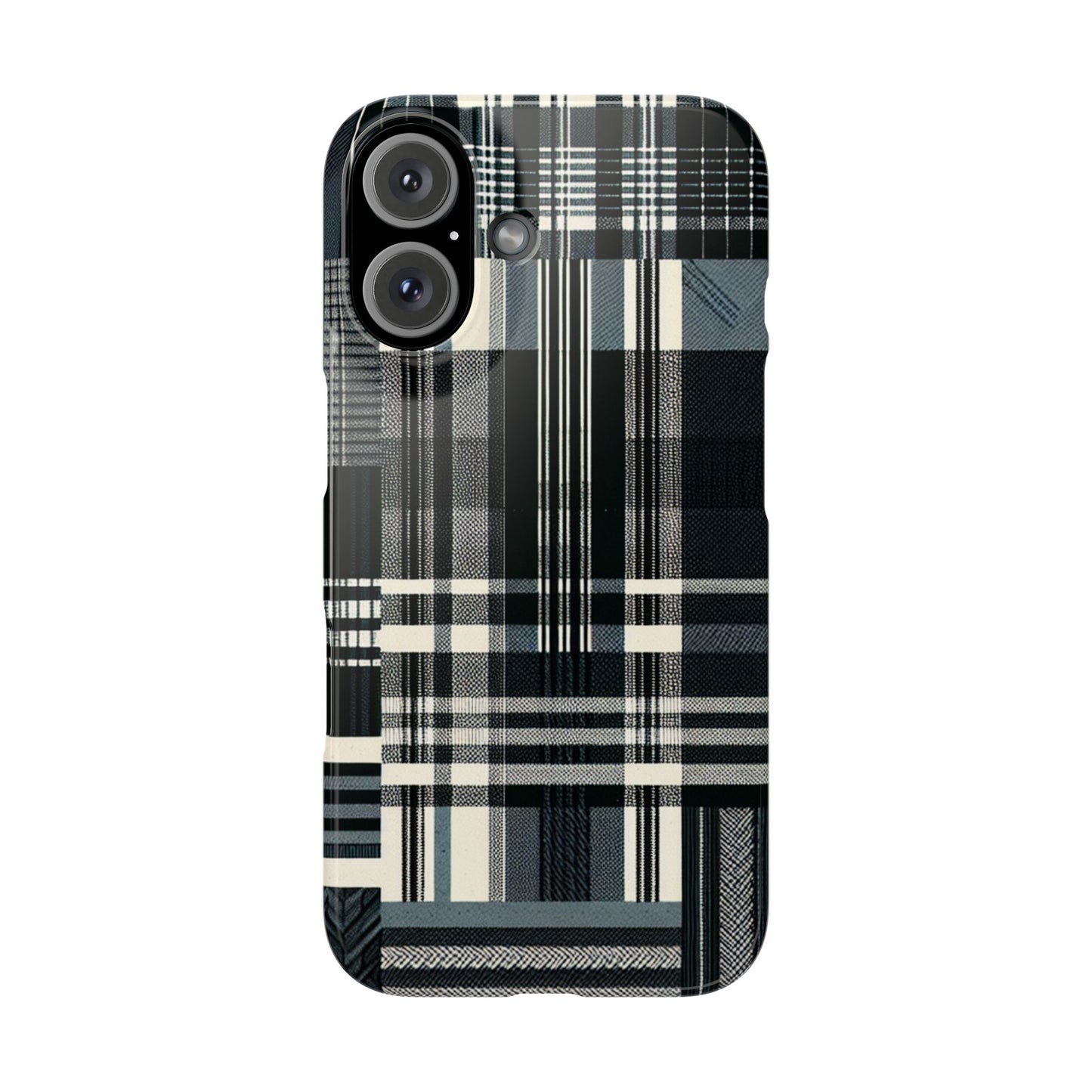 Chic Black and White Slim Phone Case - Stylish Protection for Your Device