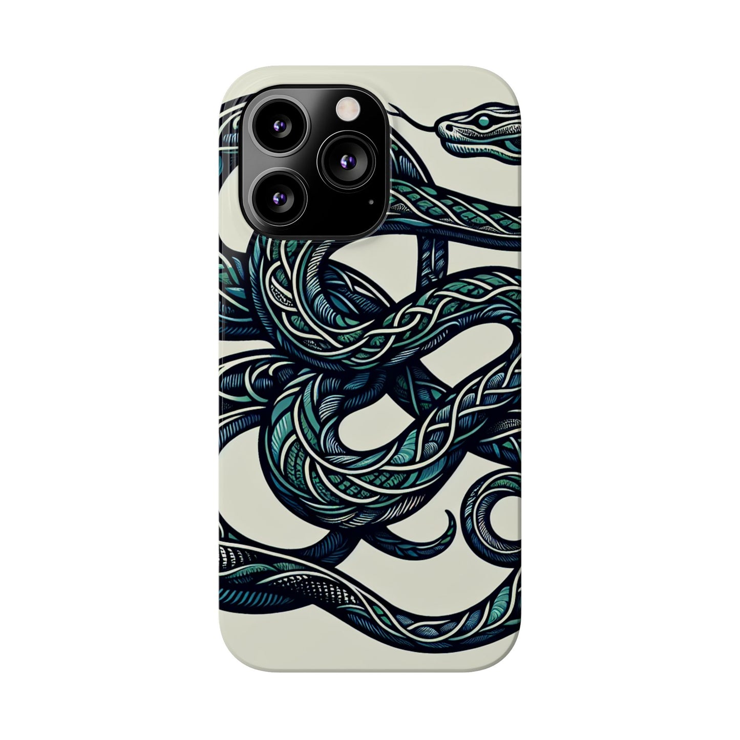 Artistic Snake Slim Phone Case - Unique Design for Nature Lovers