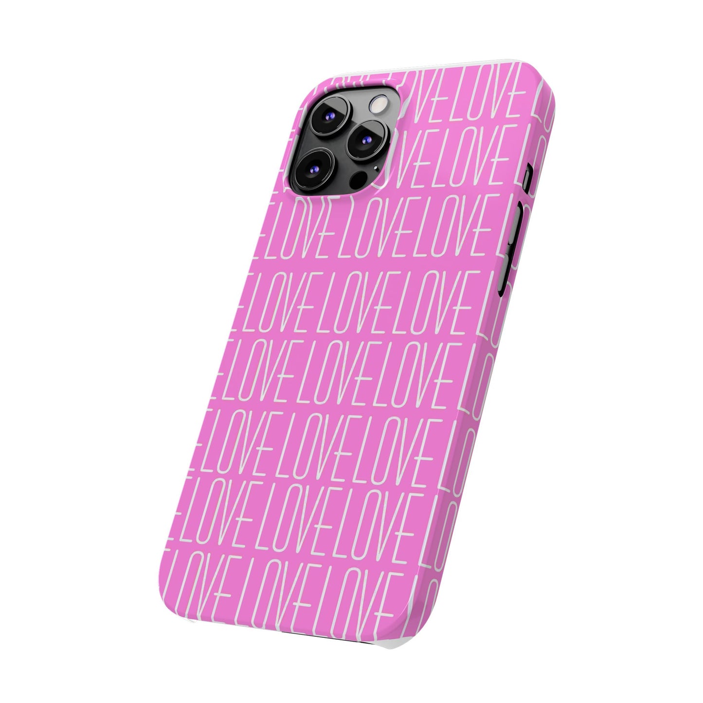 Pink Love Slim Phone Case - Perfect Gift for Valentine's Day, Anniversaries, and Loving Moments