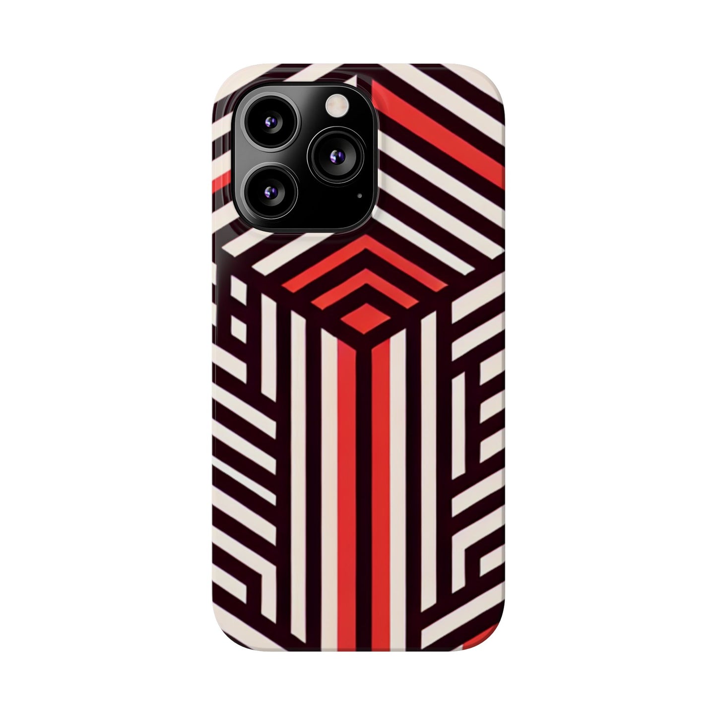 Geometric Slim Phone Case - Modern Abstract Design for Minimalist Style