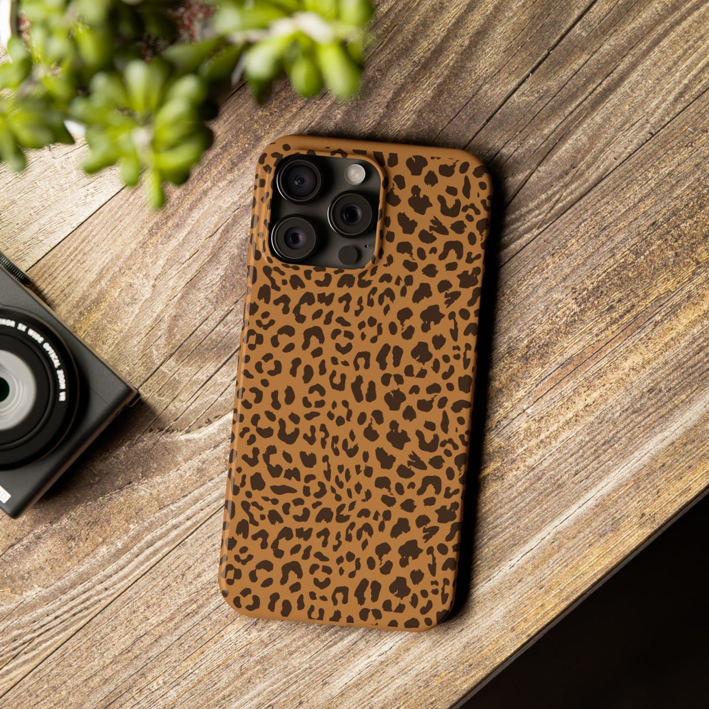 Sleek Leopard Print Slim Phone Case - Stylish & Durable Protection