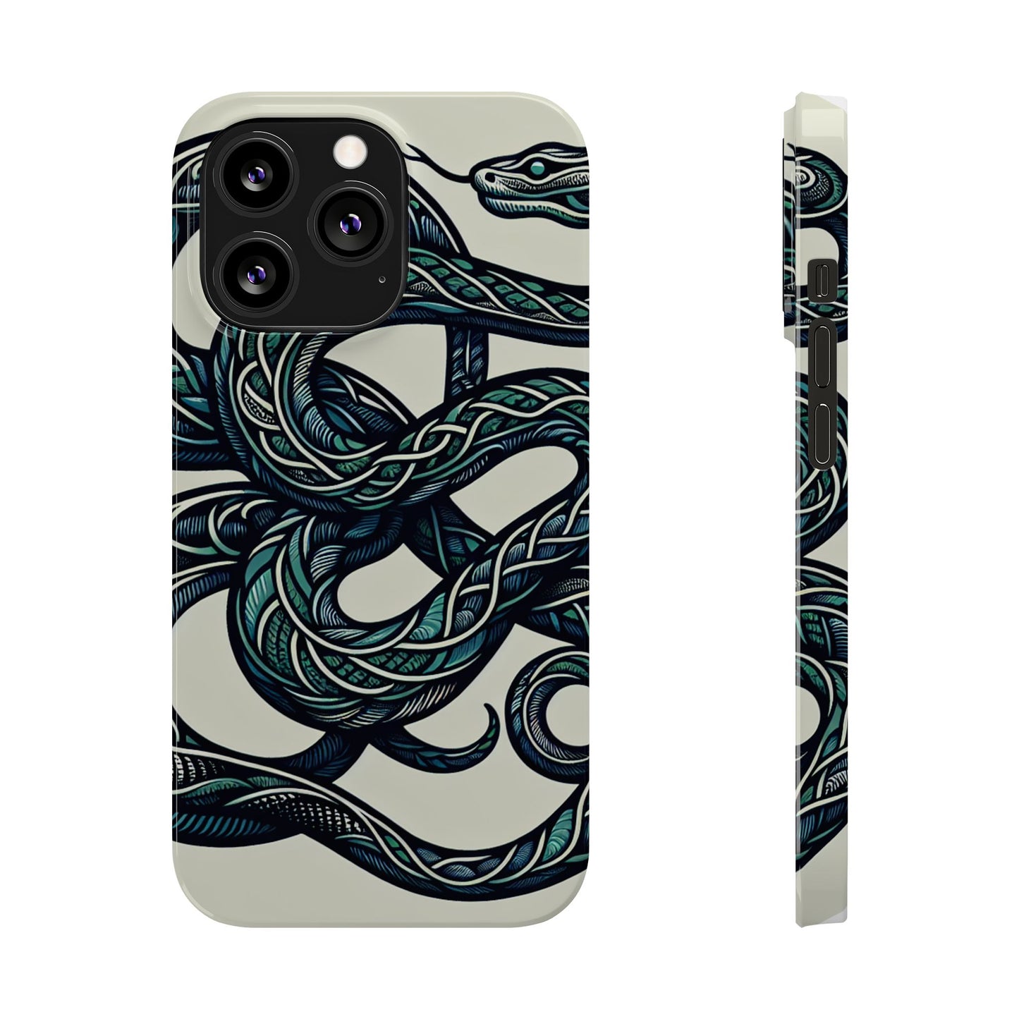 Artistic Snake Slim Phone Case - Unique Design for Nature Lovers