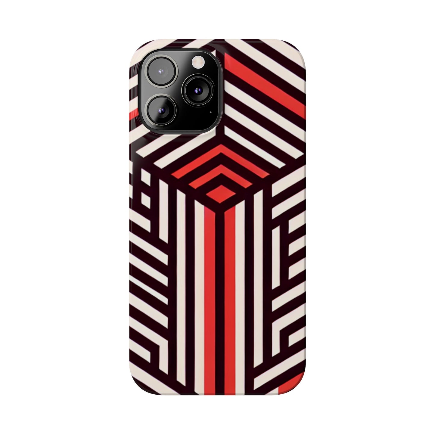 Geometric Slim Phone Case - Modern Abstract Design for Minimalist Style