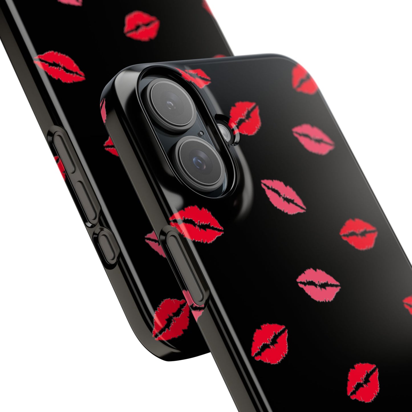 Kiss Mark Slim Phone Case - Chic Lip Print Design for Fashion Lovers