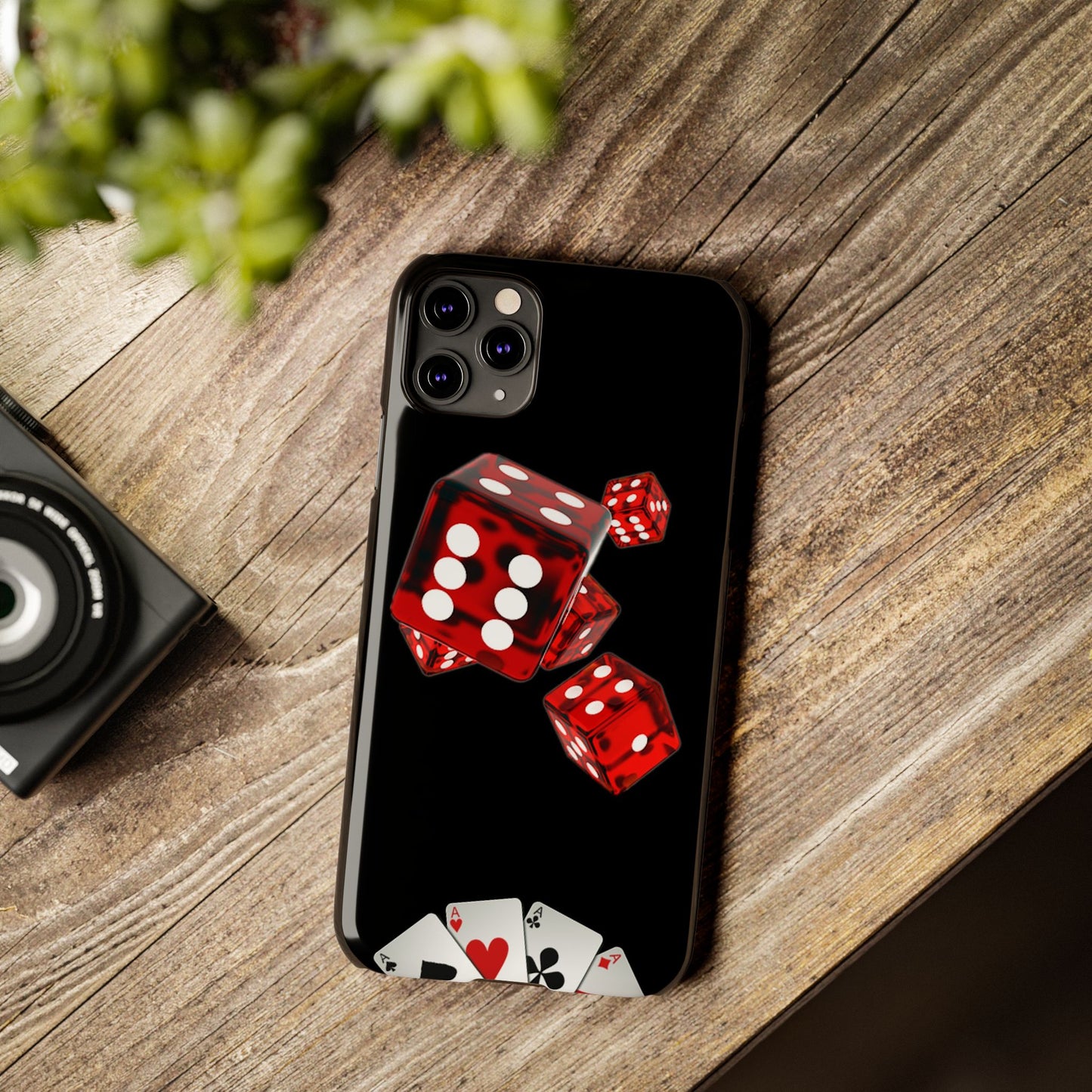 Sleek Casino Dice Slim Phone Case – Perfect for Gamblers and Poker Enthusiasts