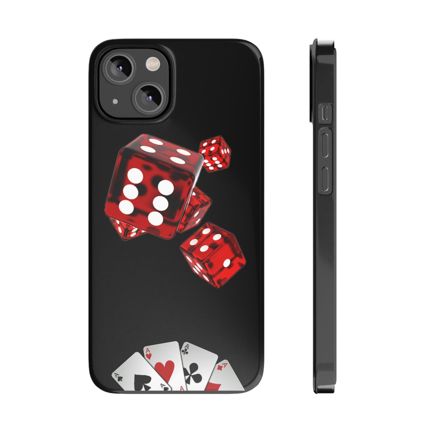 Sleek Casino Dice Slim Phone Case – Perfect for Gamblers and Poker Enthusiasts