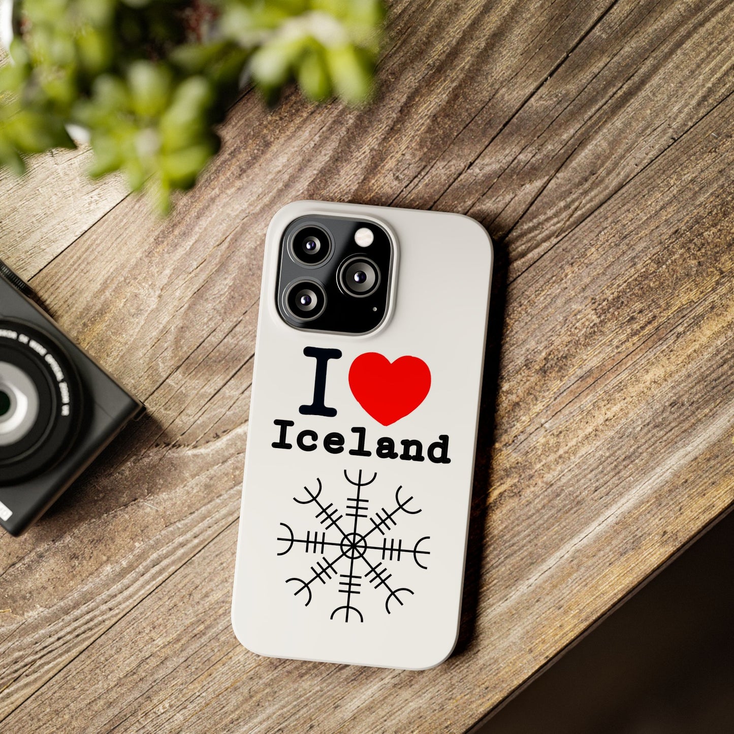 I Love Iceland Slim Phone Case - Stylish & Unique Design for Travelers