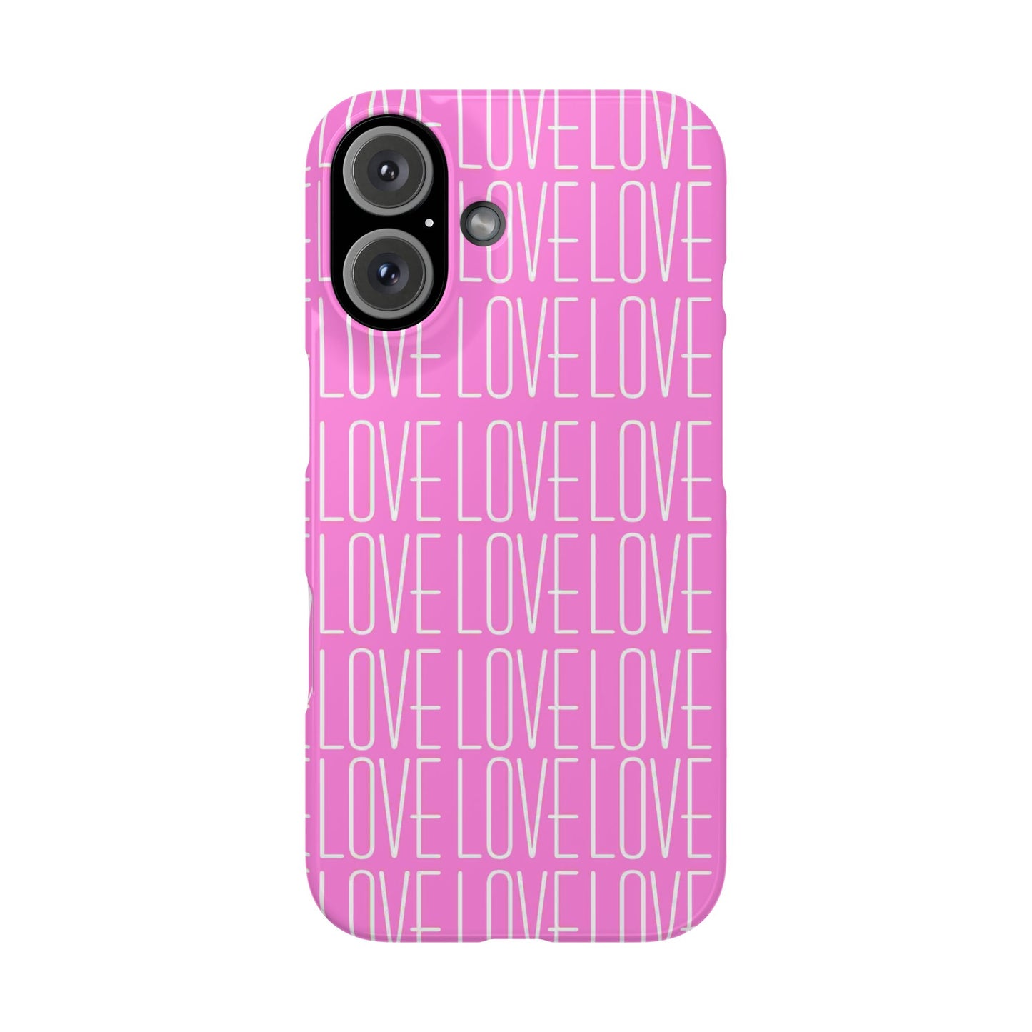 Pink Love Slim Phone Case - Perfect Gift for Valentine's Day, Anniversaries, and Loving Moments