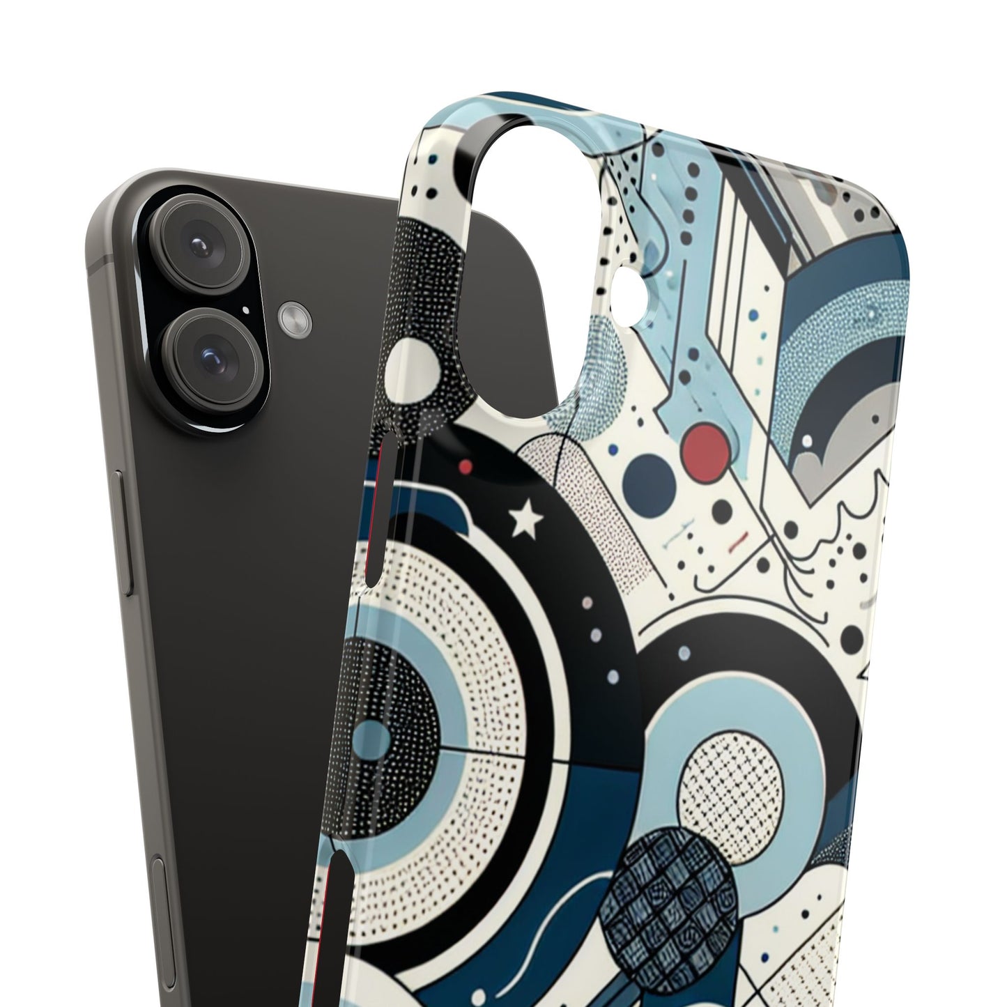 Stylish Geometric Slim Phone Case - Modern Abstract Design