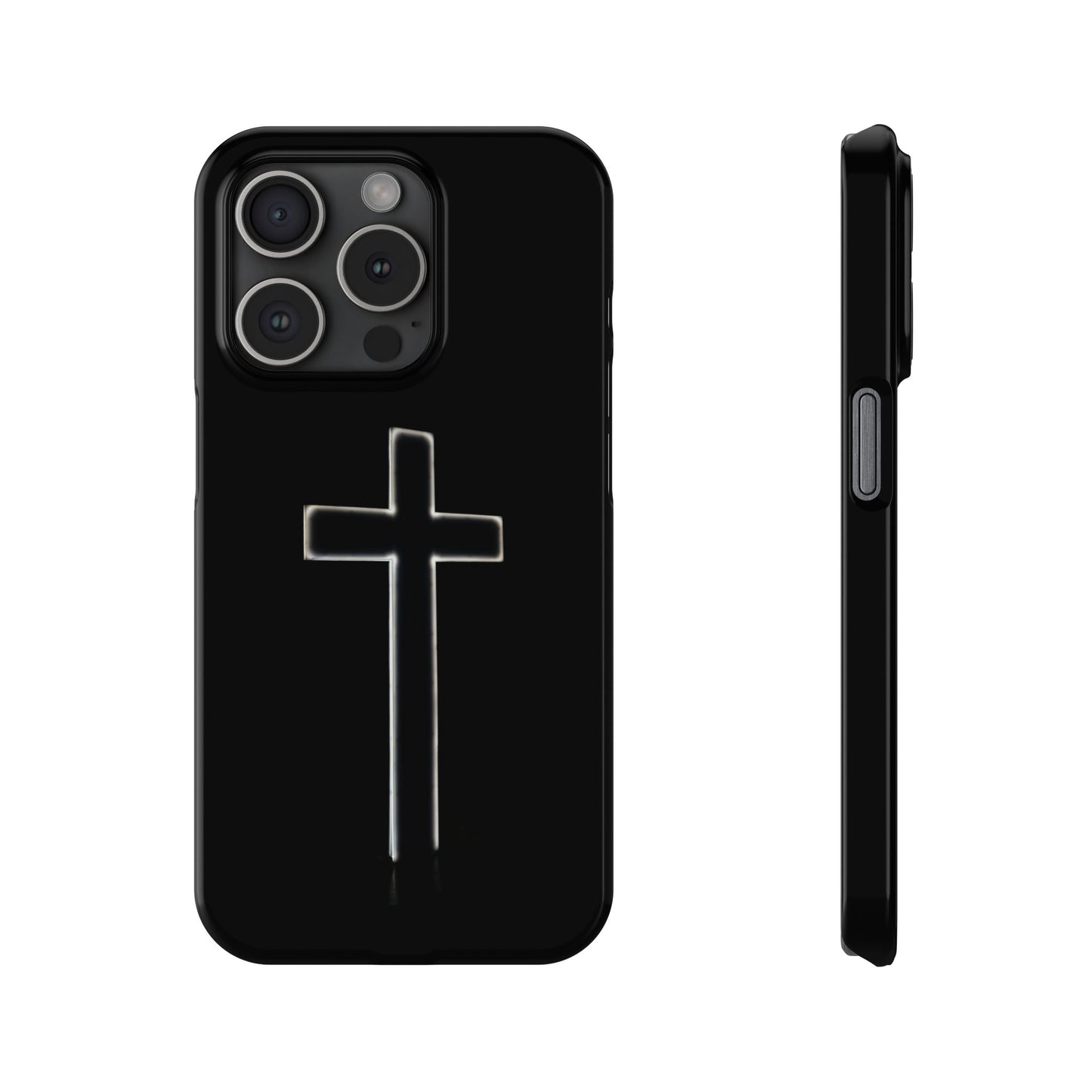 Inspirational Slim Phone Case with Cross Design