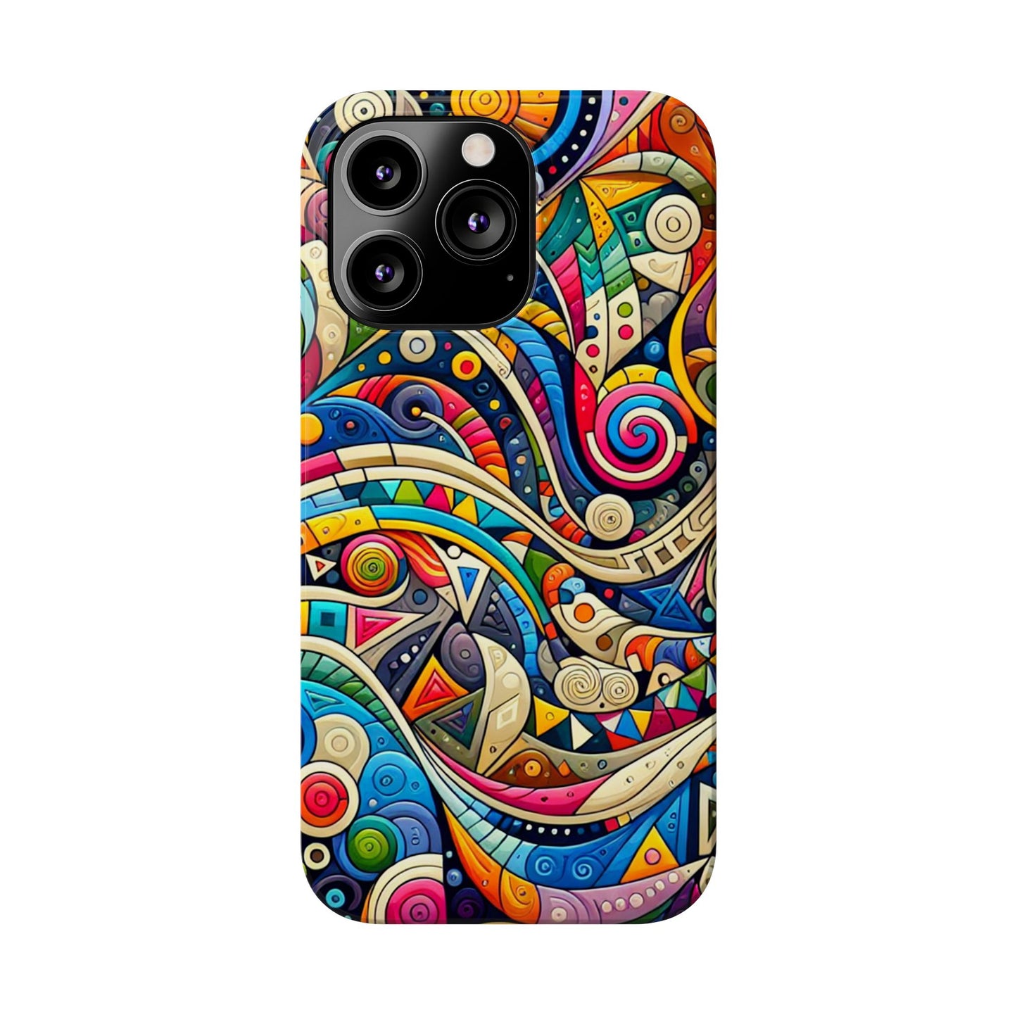 Colorful Abstract Slim Phone Case - Creative Art Design