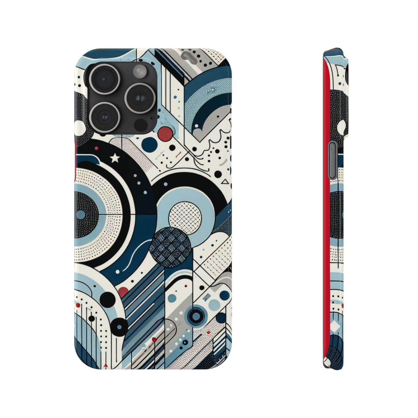 Stylish Geometric Slim Phone Case - Modern Abstract Design